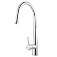 Load image into Gallery viewer, Upgrade your kitchen with the RUSHY Solid Brass Pull Out Kitchen Mixer in chrome silver. Durable and stylish design. Enhance your home today!-Kitchen Mixer-Ezymall AU