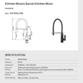 Load image into Gallery viewer, Modernize your kitchen with our Solid Brass Pull Out Square Kitchen Mixer in Black. Durable, sleek, and easy to install. Order now for fast Australia-wide delivery.-Kitchen Mixer-Ezymall AU