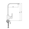 Load image into Gallery viewer, Upgrade your kitchen with our Solid Brass Standard Square Kitchen Mixer in chrome silver. High-quality solid brass construction ensures durability and a sleek finish.-Kitchen Mixer-Ezymall AU