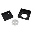 Load image into Gallery viewer, Enhance your shower with this solid brass tile insert drain. Featuring a 115x115mm size and a 90mm outlet, this black drain seamlessly blends into your tile floor for a sleek, modern look.-Floor Waste-Ezymall AU
