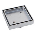 Load image into Gallery viewer, Install this Solid Brass Tile Insert Drain in your bathroom. Measuring 115x115mm with a 90mm outlet, this drain features a Chrome Silver finish. Enhance your bathroom with this stylish and functional drain!-Floor Waste-Ezymall AU