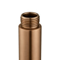 Load image into Gallery viewer, Brushed copper finish detail on 200mm round ceiling shower arm