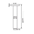 Load image into Gallery viewer, Stainless steel 200mm round ceiling shower arm shown in light brushed brass