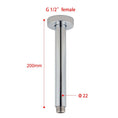 Load image into Gallery viewer, Enhance your shower with our 200mm round ceiling shower arm in chrome silver. Made from stainless steel, it offers durability and a modern look. Easy to install.-Shower Arm-Ezymall AU