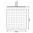 Load image into Gallery viewer, Experience luxury with our Stainless Steel 200mm Shower Head Square in Black. Modern design, rainfall effect. Elevate your shower experience today!-Shower Head-Ezymall AU