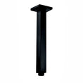 Load image into Gallery viewer, Upgrade your shower with our Stainless Steel 200mm Square Ceiling Shower Arm in Black. Durable, stylish, and easy to install. Perfect for modern bathrooms. Fast shipping Australia wide.-Shower Arm-Ezymall AU