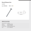 Load image into Gallery viewer, Enhance your shower with our 400mm round ceiling shower arm in light brushed brass gold. Made from stainless steel, it offers durability and a modern look.-Shower Arm-Ezymall AU