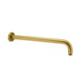 Load image into Gallery viewer, Upgrade your shower with the Stainless Steel 400mm Round Wall Shower Arm in Brushed Brass Gold. Durable and stylish. Shop now at Ezymall Australia!-Shower Arm-Ezymall AU