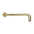 Load image into Gallery viewer, Upgrade your shower with the Stainless Steel 400mm Round Wall Shower Arm in Light Brushed Brass Gold. Durable and stylish. Shop now at Ezymall Australia!-Shower Arm-Ezymall AU