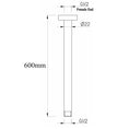 Load image into Gallery viewer, Enhance your shower with our Stainless Steel 600mm Round Ceiling Shower Arm in Chrome Silver. Durable, stylish, and easy to install. Perfect for modern bathrooms. Fast shipping Australia wide.-Shower Arm-Ezymall AU