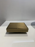 Load image into Gallery viewer, Install the Stainless Steel Grill Floor Waste Shower Grate Drain in Brushed Brass Gold (115x115x30mm). Stylish and functional, this drain prevents clogging and adds elegance to your shower. Shop now!-Floor Waste-Ezymall AU