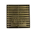 Load image into Gallery viewer, Install the Stainless Steel Grill Floor Waste Shower Grate Drain in Brushed Brass Gold (115x115x30mm). Stylish and functional, this drain prevents clogging and adds elegance to your shower. Shop now!-Floor Waste-Ezymall AU
