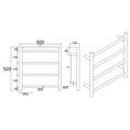 Load image into Gallery viewer, Keep your towels warm with our Stainless Steel Heated Towel Rack in brushed copper. Features 4 round bars. Shop now at Ezymall Australia for quality!-Heated Towel Rail-Ezymall AU