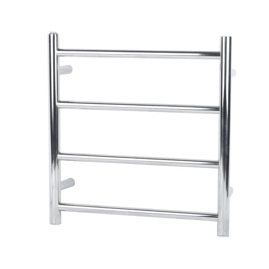 Chrome Silver stainless steel 4-bar round heated towel rail
