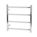 Load image into Gallery viewer, Keep your towels warm with our Stainless Steel Heated Towel Rack in Chrome Silver. Features 4 round bars. Shop now at Ezymall Australia!-Heated Towel Rail-Ezymall AU