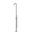 Load image into Gallery viewer, Durable stainless steel outdoor freestanding shower with handheld, ceramic cartridge, separate hot and cold connections, and 3 Star WELS rating.-Freestanding Shower Station-Ezymall AU