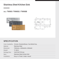 Load image into Gallery viewer, Get the Stainless Steel Round Corner Handmade Double Bowl Kitchen Sink with Drain Board 1160*460*230mm- Chrome Silver. Shop now Ezymall Australia!-Kitchen Sink-Ezymall AU