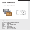Load image into Gallery viewer, Upgrade your kitchen with this Stainless Steel Round Corner Handmade Single Bowl Sink. Measures 250x450x215mm with a chrome silver finish. Durable and stylish for any modern kitchen.-Kitchen Sink-Ezymall AU