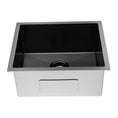 Load image into Gallery viewer, Upgrade your kitchen with our Stainless Steel Round Corner Handmade Single Bowl Kitchen Sink 510*440*230mm in Gunmetal Grey. Shop now at Ezymall Australia!-Kitchen Sink-Ezymall AU