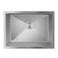 Load image into Gallery viewer, Get the Stainless Steel Round Corner Handmade Single Bowl Kitchen Sink 580*440*230mm- Chrome Silver. High-quality, stylish, and durable. Shop now at Ezymall Australia!-Kitchen Sink-Ezymall AU