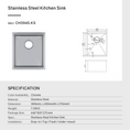 Load image into Gallery viewer, Premium 390x450mm stainless steel single bowl kitchen sink with 304 stainless steel and X-flume drainage. Ideal for compact kitchens and butler's pantries.-Kitchen Sink-Ezymall AU