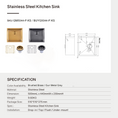 Load image into Gallery viewer, Premium 500x440mm gunmetal PVD stainless steel kitchen sink with 304 stainless steel construction, matching waste strainer and bottom grid.-Kitchen Sink-Ezymall AU