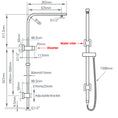 Load image into Gallery viewer, Enhance your shower experience with this Stainless Steel & Solid Brass Shower Rail Square in black. Stylish and durable, perfect for modern bathrooms. Built to last.-Shower Rail-Ezymall AU