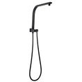 Load image into Gallery viewer, Upgrade your shower with our Black Stainless Steel & Solid Brass Fixed Shower Rail Square. Stylish, durable, and easy to install. Shop now for a modern shower!-Shower Rail-Ezymall AU