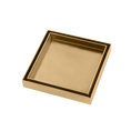 Load image into Gallery viewer, Enhance your bathroom with this brushed brass gold stainless steel tile insert drain. Measuring 120x120mm, it offers a sleek, modern look and efficient drainage. Perfect for any contemporary space.-Floor Waste-Ezymall AU