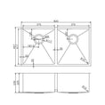 Load image into Gallery viewer, Stainless Steel PVD Double Bowl Kitchen Sink 820x457x230mm- Copper