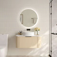 Load image into Gallery viewer, Upgrade your bathroom with the Elva 890mm Wall Hung Vanity. Natural Oak finish, rounded edges and premium top options available.-Vanity-Matte Black-Cabinet Only-Ezymall AU