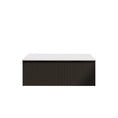 Load image into Gallery viewer, Vienna 1200mm Wall Hung Fluted Vanity Cabinet - Matte Black