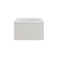Load image into Gallery viewer, Vienna 900mm Wall Hung Fluted Vanity Cabinet - Matte White