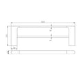 Load image into Gallery viewer, Add extra towel storage to your bathroom with this Zinc-Alloy and Brass 600mm Double Towel Rail. Featuring a sleek Black finish, this towel rail is both stylish and functional. Part of the VOG collection.-Towel Rail-Ezymall AU
