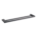 Load image into Gallery viewer, Upgrade your bathroom with the VOG 800mm double towel rail. Made from durable zinc-alloy and brass with a stylish gunmetal grey finish. Perfect for any modern bathroom.-Towel Rail-Ezymall AU