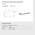 Load image into Gallery viewer, Organize your hand towels with the VOG Hand Towel Rail in gunmetal grey. Made from durable zinc-alloy and brass for lasting quality. Shop now at Ezymall!-Hand Towel Rail-Ezymall AU
