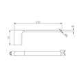 Load image into Gallery viewer, VOG zinc alloy and brass hand towel rail shown in gunmetal grey