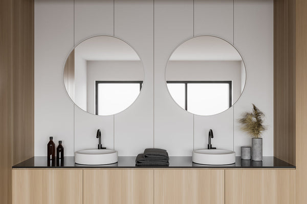 Above-counter, semi-inset and wall-hung bathroom basin styles