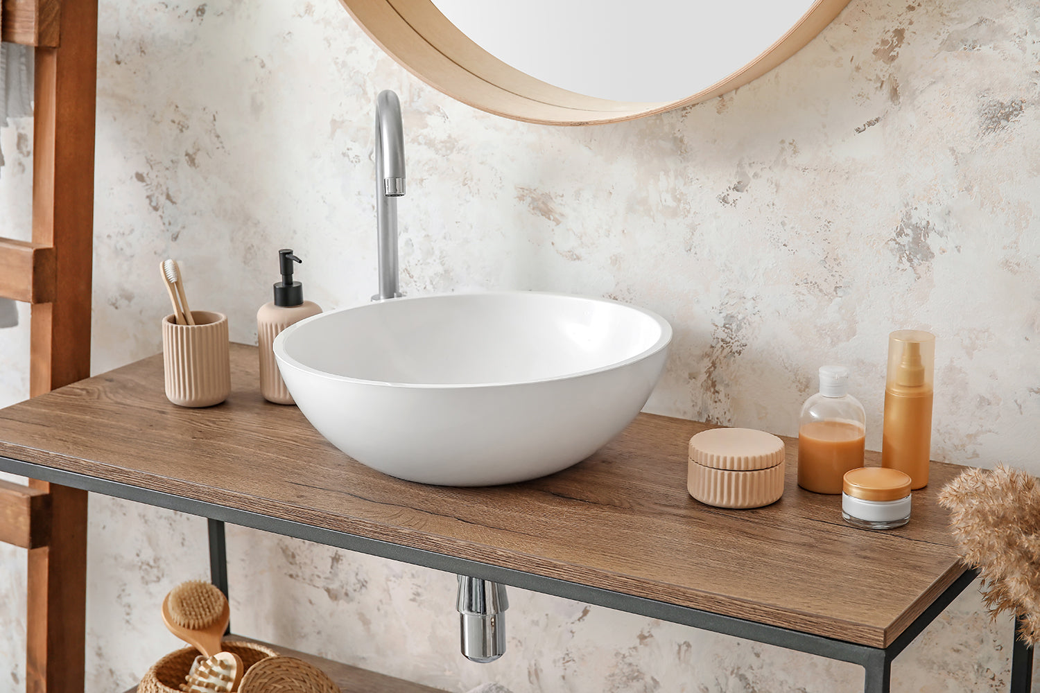 Bathroom basin selected to suit the vanity, tapware and available space