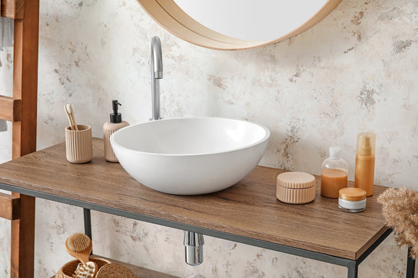 Bathroom basin selected to suit the vanity, tapware and available space