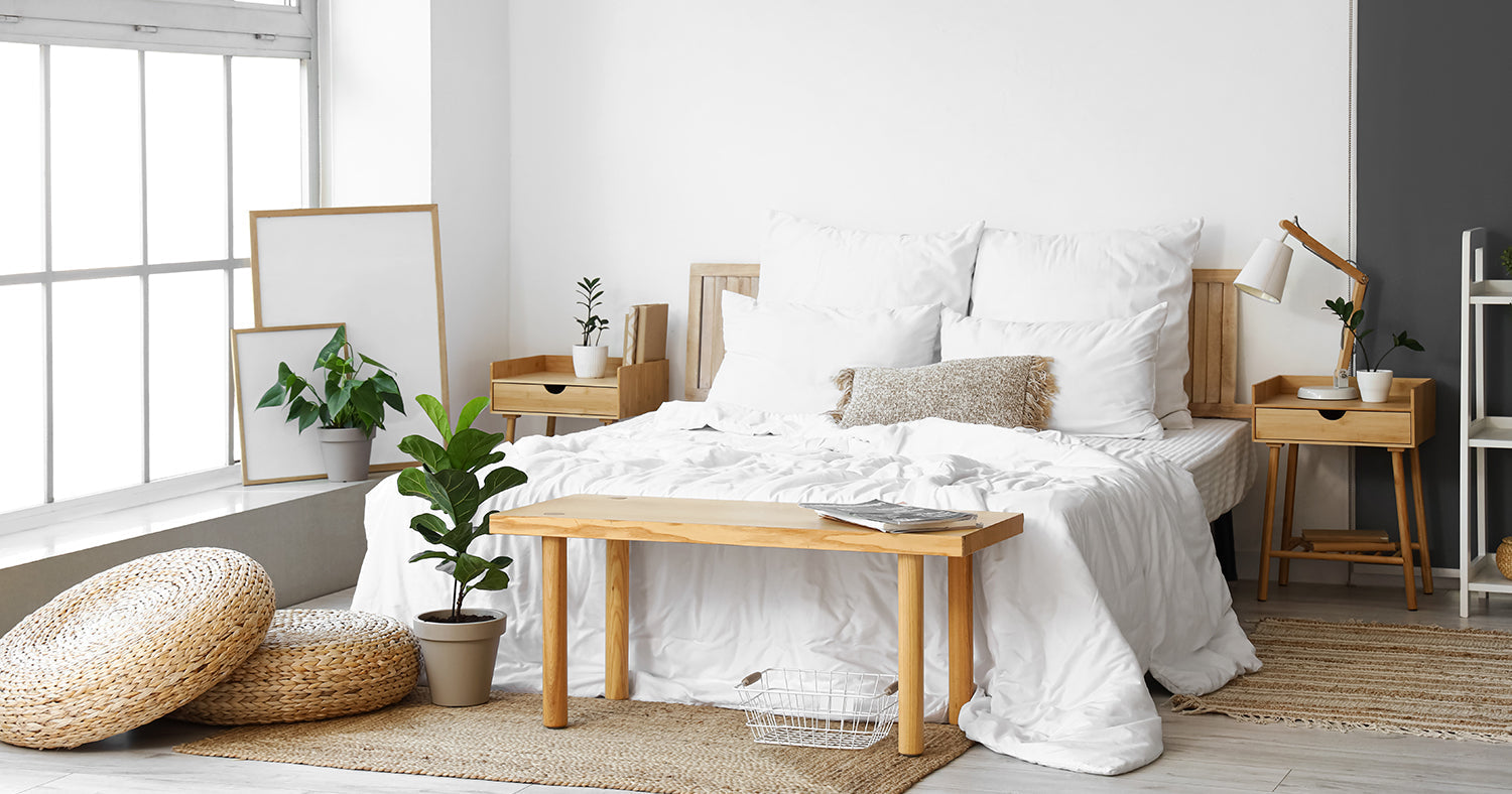 Comfortable layered bedding designed for restful sleep