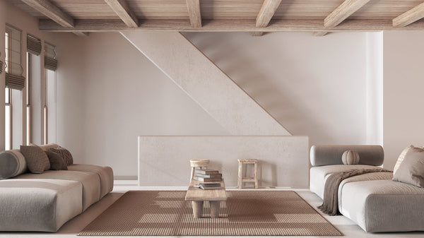 Timeless home interior with simple forms and enduring finishes