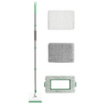 Load image into Gallery viewer, DALIPER 2-in-1 Skirting Board Cleaner Mop with 139cm Long Handle – Wall & Baseboard Cleaning Tool with 4 Reusable Pads and Scrubber Brush
