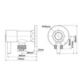 Load image into Gallery viewer, Solid Brass Toilet Stop Tap One Pair – Round 1/4 Turn – Chrome Silver
