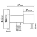 Load image into Gallery viewer, Brass Washing Machine Stop Tap – Round 1/4 Turn – Brushed Copper
