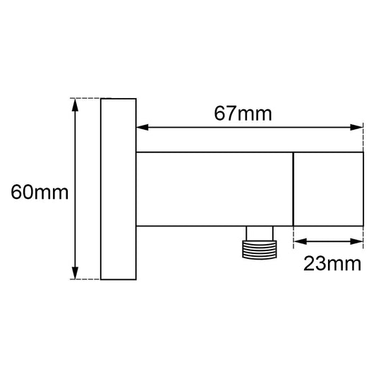 Brass Washing Machine Square Taps One Pair - Black