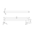 Load image into Gallery viewer, Stainless Steel Electric Heated Towel Rack Single Bar Horizontal  - Brass Brush
