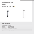 Load image into Gallery viewer, Stainless Steel 200mm Square Ceiling Shower Arm – Chrome Silver
