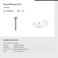 Load image into Gallery viewer, Stainless Steel 200mm Round Ceiling Shower Arm – Gunmetal Grey
