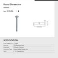 Load image into Gallery viewer, Stainless Steel 300mm Round Ceiling Shower Arm – Black
